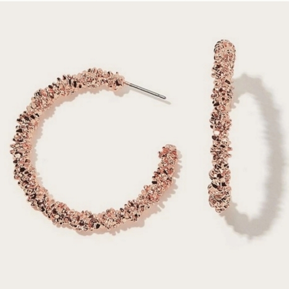*Illyria** Rose Gold Hoops - Picture 2 of 3